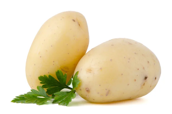 Młode ziemniaki i zielonej pietruszki — Zdjęcie stockowe