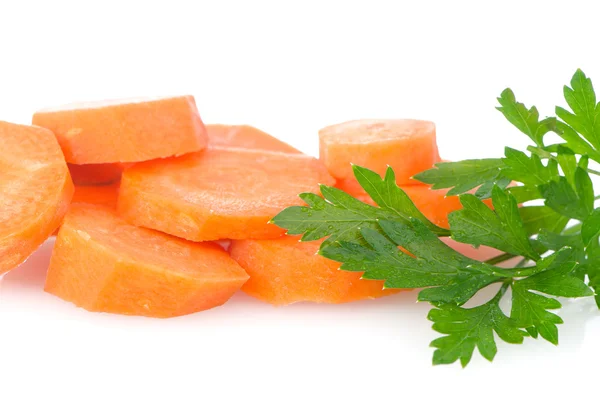 Pile of carrot slices — Stock Photo, Image