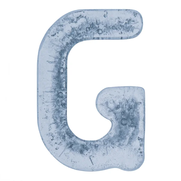 Letter G in ice — Stock Photo, Image