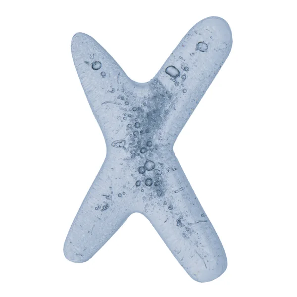 Літера X в льоду — стокове фото