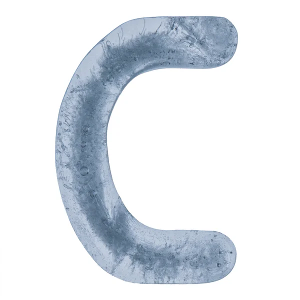 Letter C in ice — Stock Photo, Image