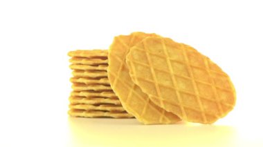 tatlı waffle yığını