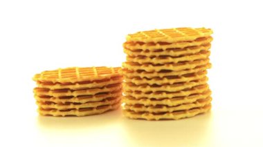 tatlı waffle yığını