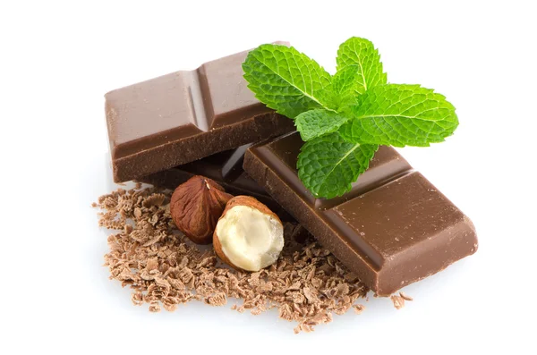 Close-up detail van chocolade delen — Stockfoto