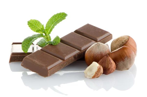 Closeup detail of chocolate parts — Stock Photo, Image