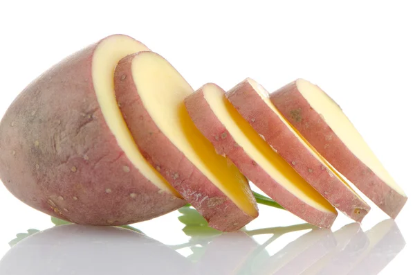 Red sliced potatoes — Stock Photo, Image