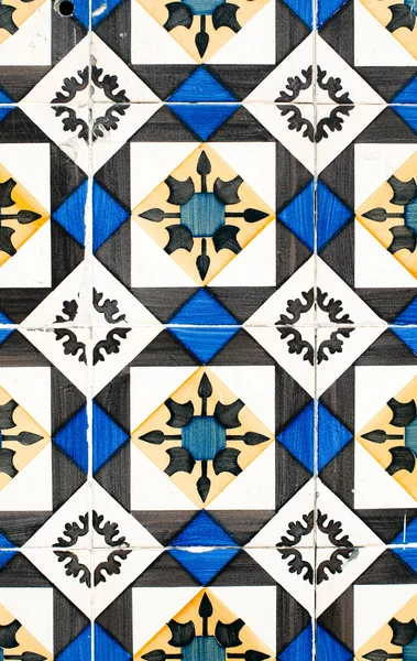 Traditional Portuguese glazed tiles — Stock Photo, Image