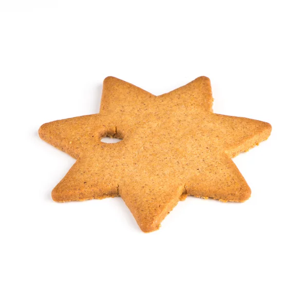 Christmas decoration: star shaped gingerbread — Stock Photo, Image