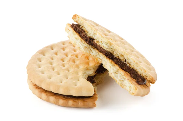 Sandwich biscuits with chocolate filling — Stock Photo, Image