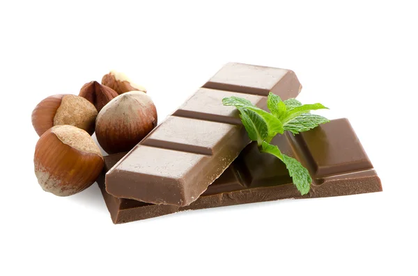 Close-up detail van chocolade delen — Stockfoto