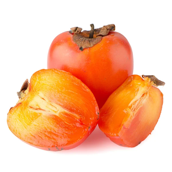 Persimmon med skive – stockfoto