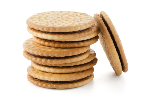 Sandwich biscuits with chocolate filling — Stock Photo, Image