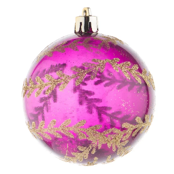 Розовый рождественский мяч — стоковое фото