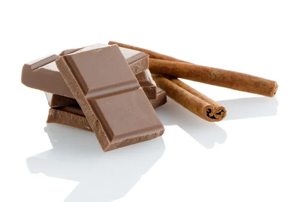 Schokoladenteile — Stockfoto