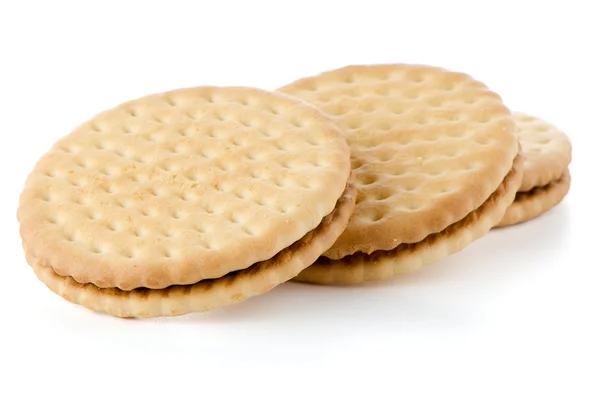 Sandwich koekjes met chocolade vulling — Stockfoto