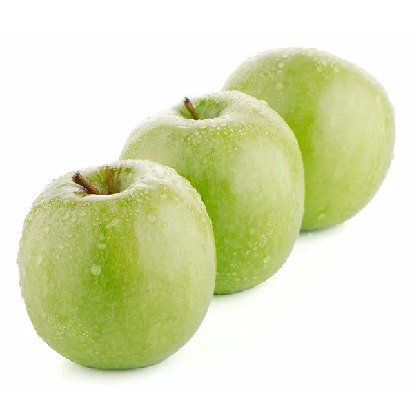 Tres manzanas verdes frescas —  Fotos de Stock