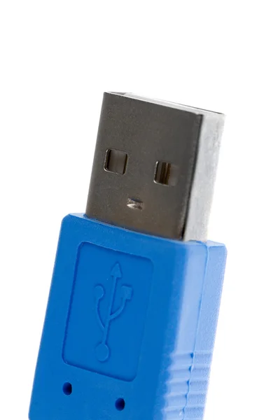 Cabo azul do computador USB 2.0 — Fotografia de Stock