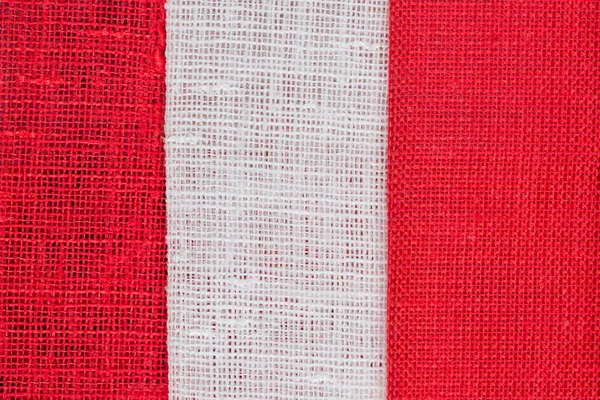 White and red striped fabric — Stock Photo, Image