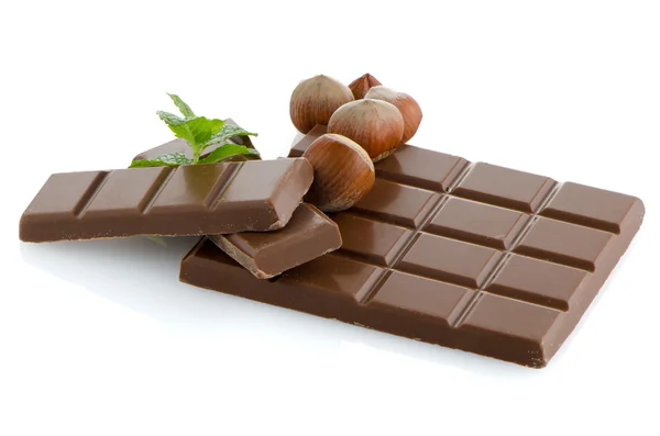 Szczegół zbliżenie części czekolady — Zdjęcie stockowe
