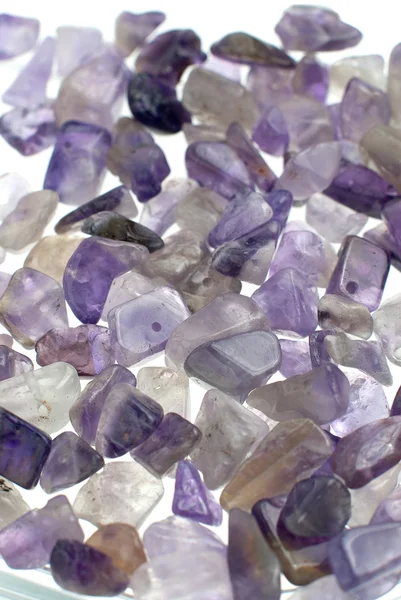 Amethyst gravel necklace and bracelet beads — Stock Photo, Image