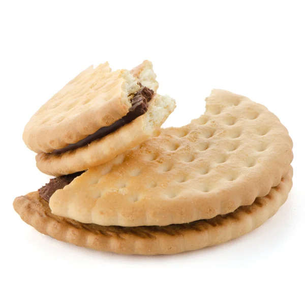 Biscoitos sanduíche com recheio de chocolate — Fotografia de Stock