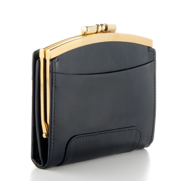 Black Leather Purse — Stock Photo, Image