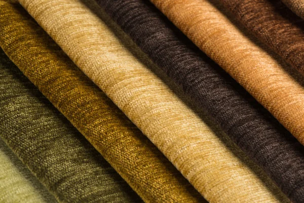 Multi color fabric texture samples — Stock Photo, Image