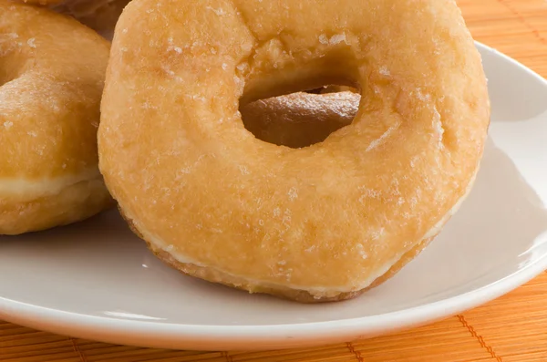 Donuts on a plate — Stock Photo, Image