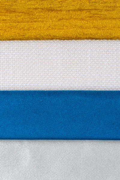 Multi color fabric texture samples — Stock Photo, Image