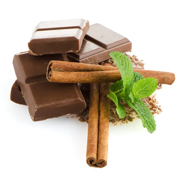 Närbild detalj av choklad delar — Stockfoto