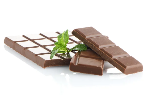 Close-up detail van chocolade delen — Stockfoto