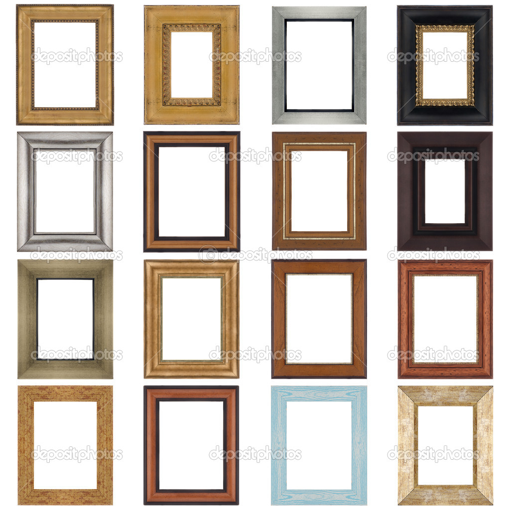 Set of wooden frames