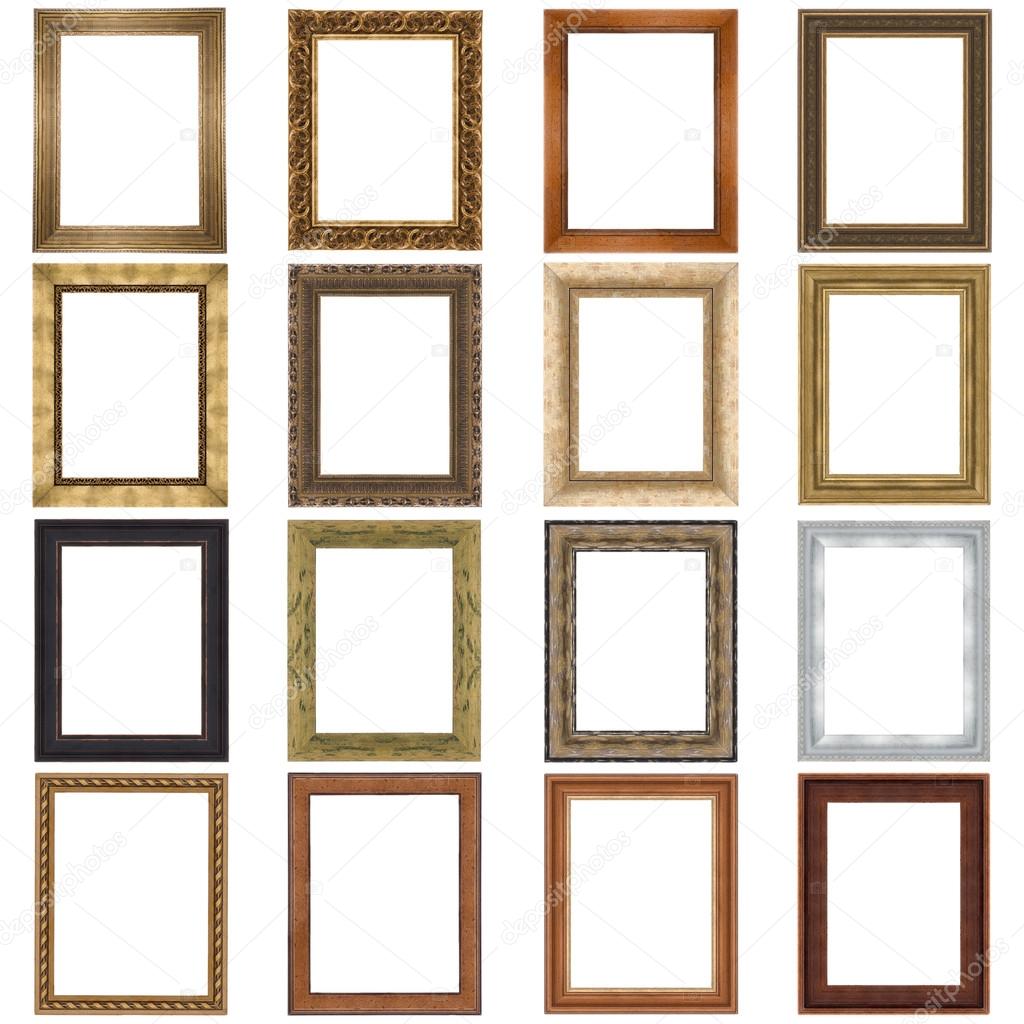 Set of wooden frames