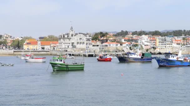 Bahía de Cascais, portugal — Vídeo de stock