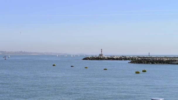 De baai van Cascais, portugal — Stockvideo