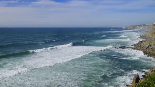 在 azenhas 的悬崖 mar 葡萄牙 — 图库视频影像