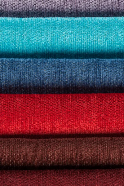 Multi color fabric texture samples — Stock Photo, Image