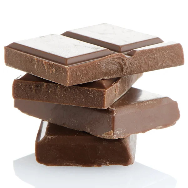 Close-up detail van chocolade delen — Stockfoto