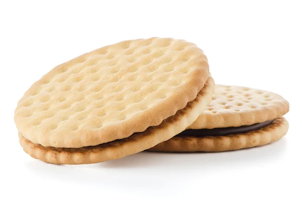 Sandwich biscuits with chocolate filling — Stock Photo, Image