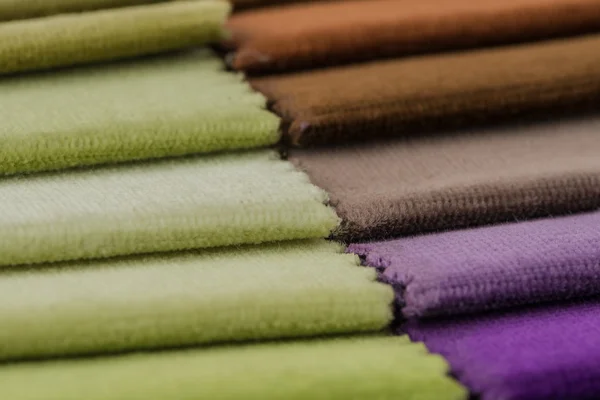 Multi color fabric texture samples — Stock Photo, Image