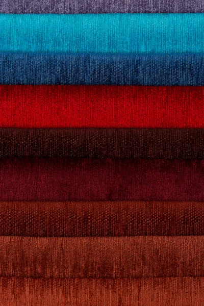 Amostras de textura de tecido multi cor — Fotografia de Stock