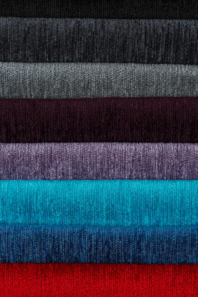 Multi color fabric samples — Stock Photo, Image