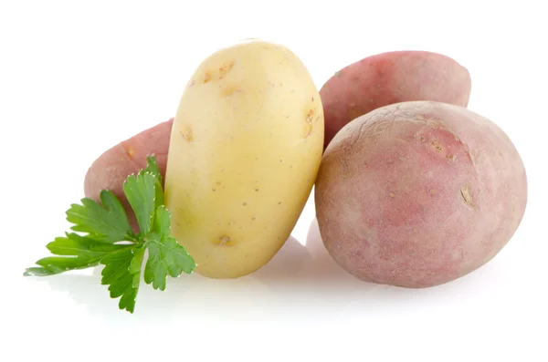 Pommes de terre tranchées rouges — Photo