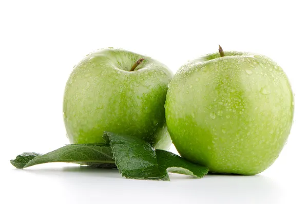 Two fresh green apples — Stock Photo, Image