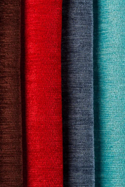 Échantillons de texture de tissu multi couleur — Photo