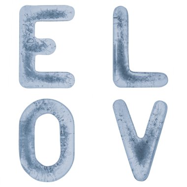 mektup l, o, v ve buz e