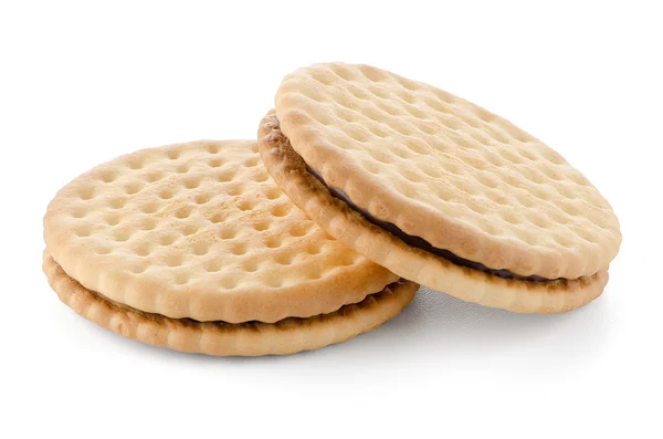 Sandwich biscuits with chocolate filling — Stock Photo, Image