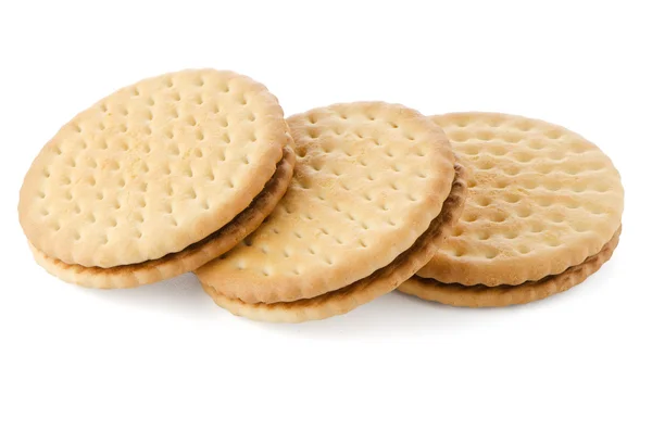 Sandwich biscuits with chocolate filling — Stock Photo, Image