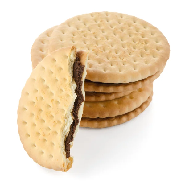 Galletas sándwich con relleno de chocolate — Foto de Stock