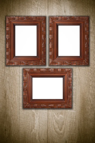 Foto frames op de muur — Stockfoto